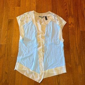 BKE Buckle boutique Top Lace Button Up Women‎ Size Medium